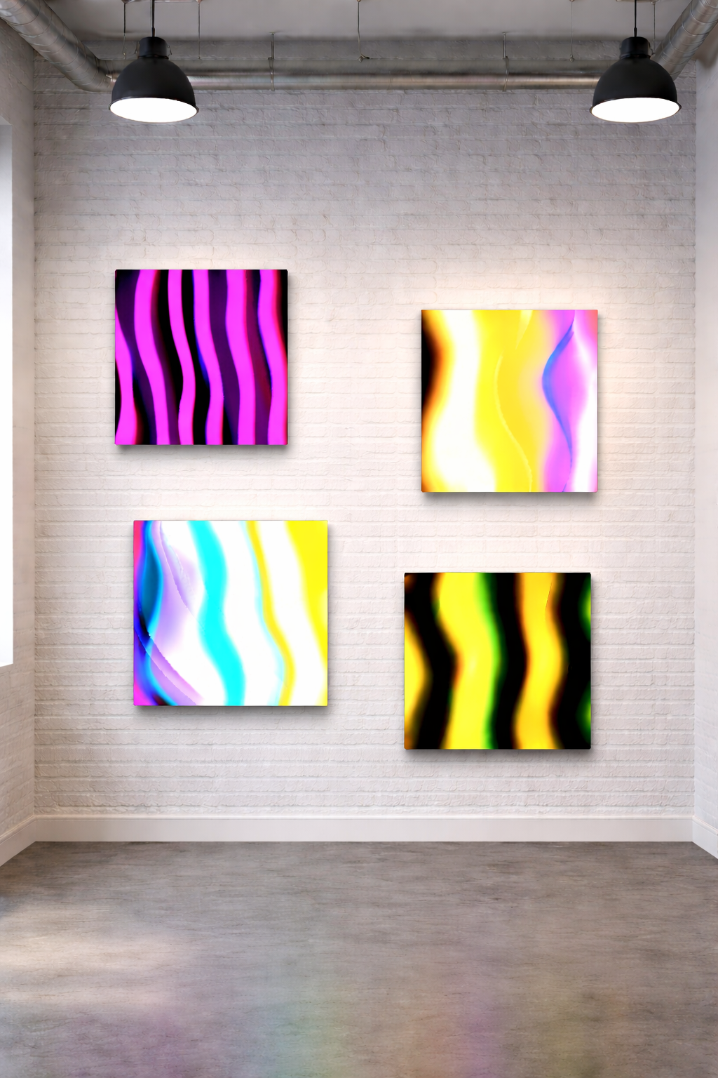 WAV — tableau LED audio-réactif exposé, Jordan Olivier Quiqueret, Ronde Paris